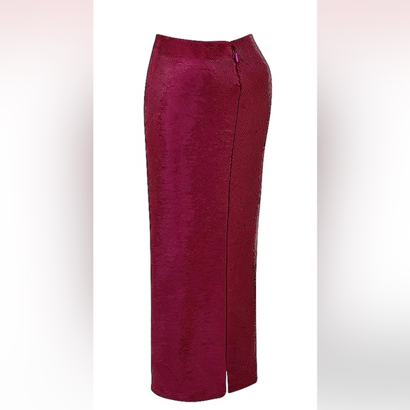 House of CB Alexis Hot Pink Sequin Maxi Skirt - NWOT - Picture 5 of 8